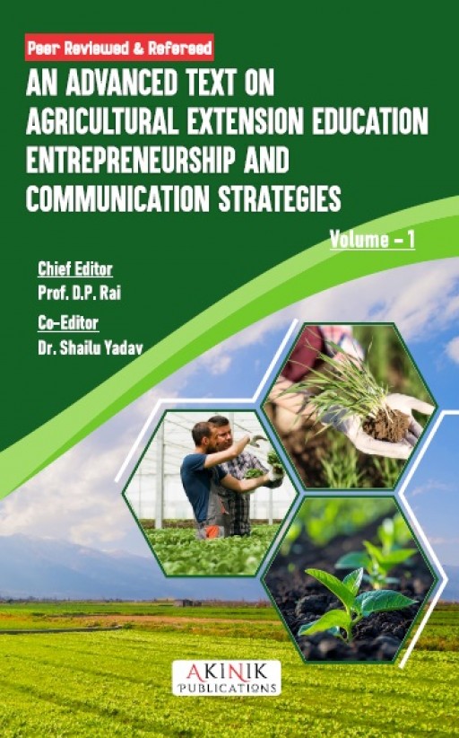 Cover page of An Advanced Text on Agricultural Extension Education, Entrepreneurship and Communication Strategies, edited book on agricultural extension