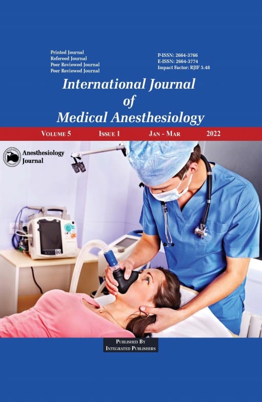 International Journal of Medical Anesthesiology