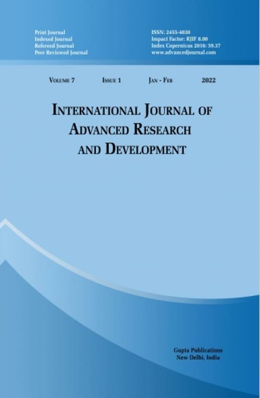 International Journal of Advanced Research and Development