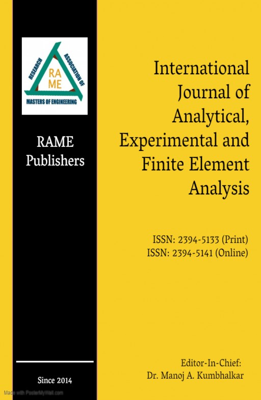 International Journal of Analytical, Experimental and Finite Element Analysis