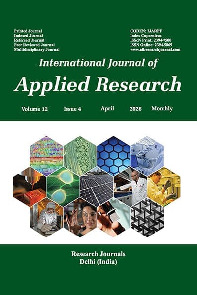 International Journal of Applied Research — Journal Cover