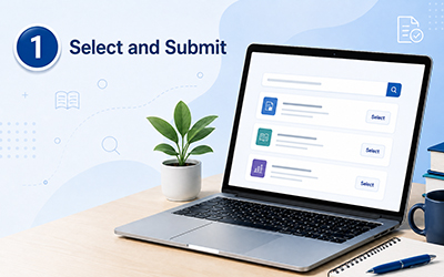 Step 1 &ndash; Select and Submit in the AkiNik journal publication process