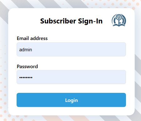 Research Access Subscriber Sign In for Online Journal Access