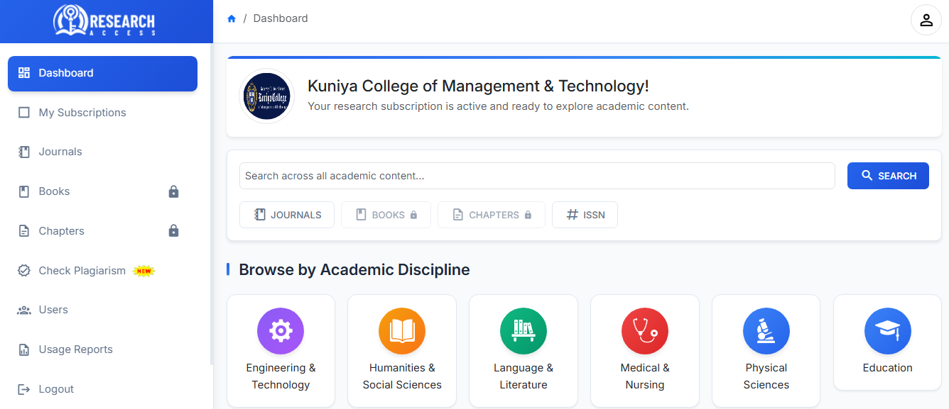 Subscriber Sign-In form to access online journal