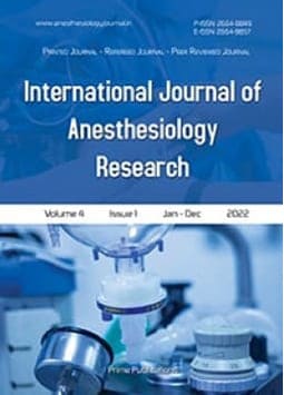 International Journal of Anesthesiology Research