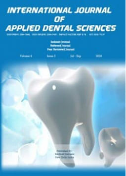 International Journal of Applied Dental Sciences
