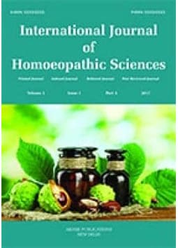International Journal of Homoeopathic Sciences